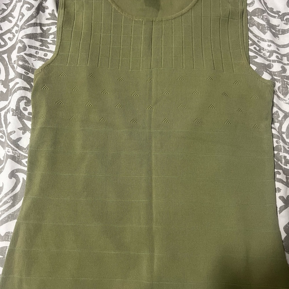 Olive Green Sleeveless Women's Top